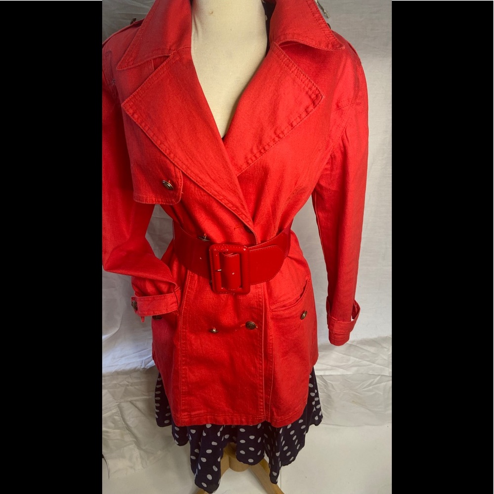 Vintage vibrant red coat